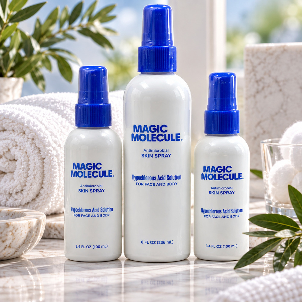 New Magic Molecule Antimicrobial Skin Spray Hypochlorous Acid 3 Pc Set Sealed